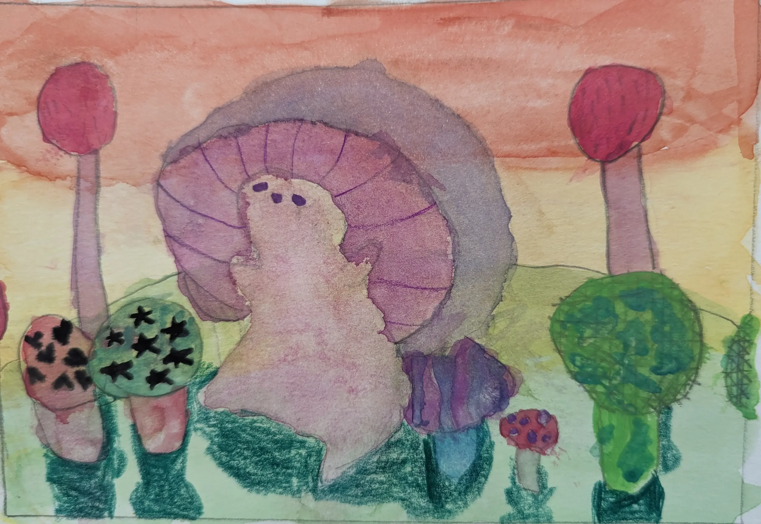 artwork of mushrooms