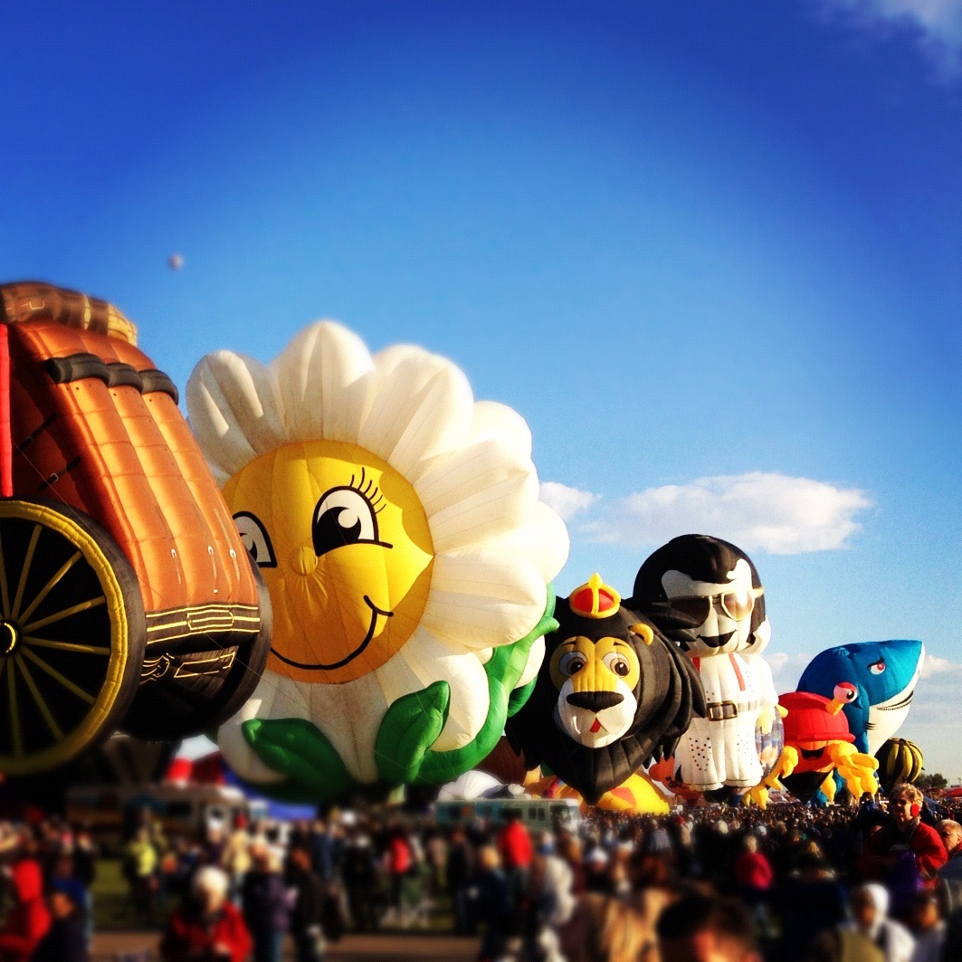 TG BalloonFiesta Shapes Day special shapes hot air balloons