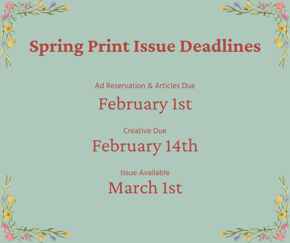 fall print issue deadlines