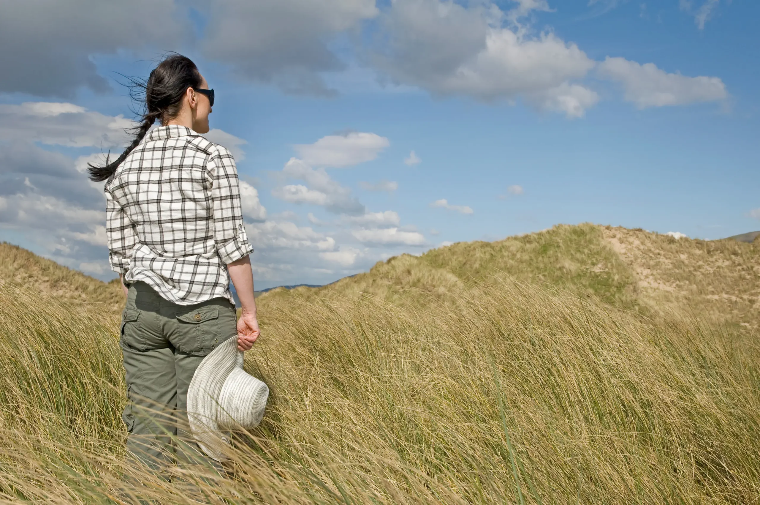Woman in Field Woman in Field looking at scenery