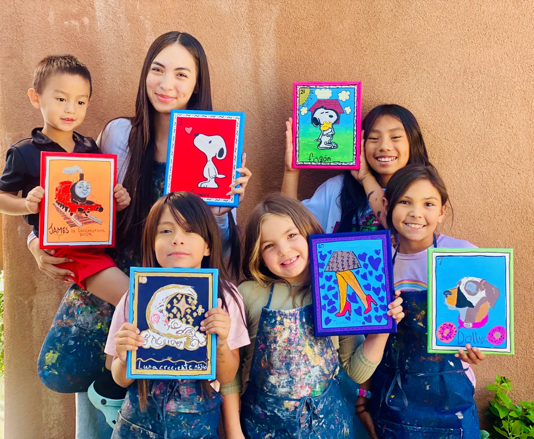 Students show off their artwork