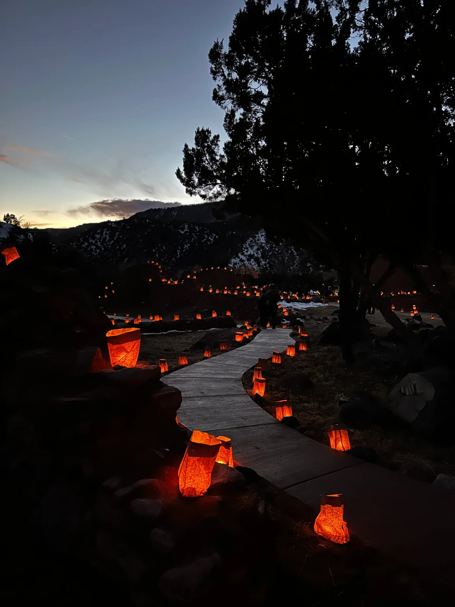 Lights of Gisewa at Jemez Historic Site. Courtesy of NMDCA