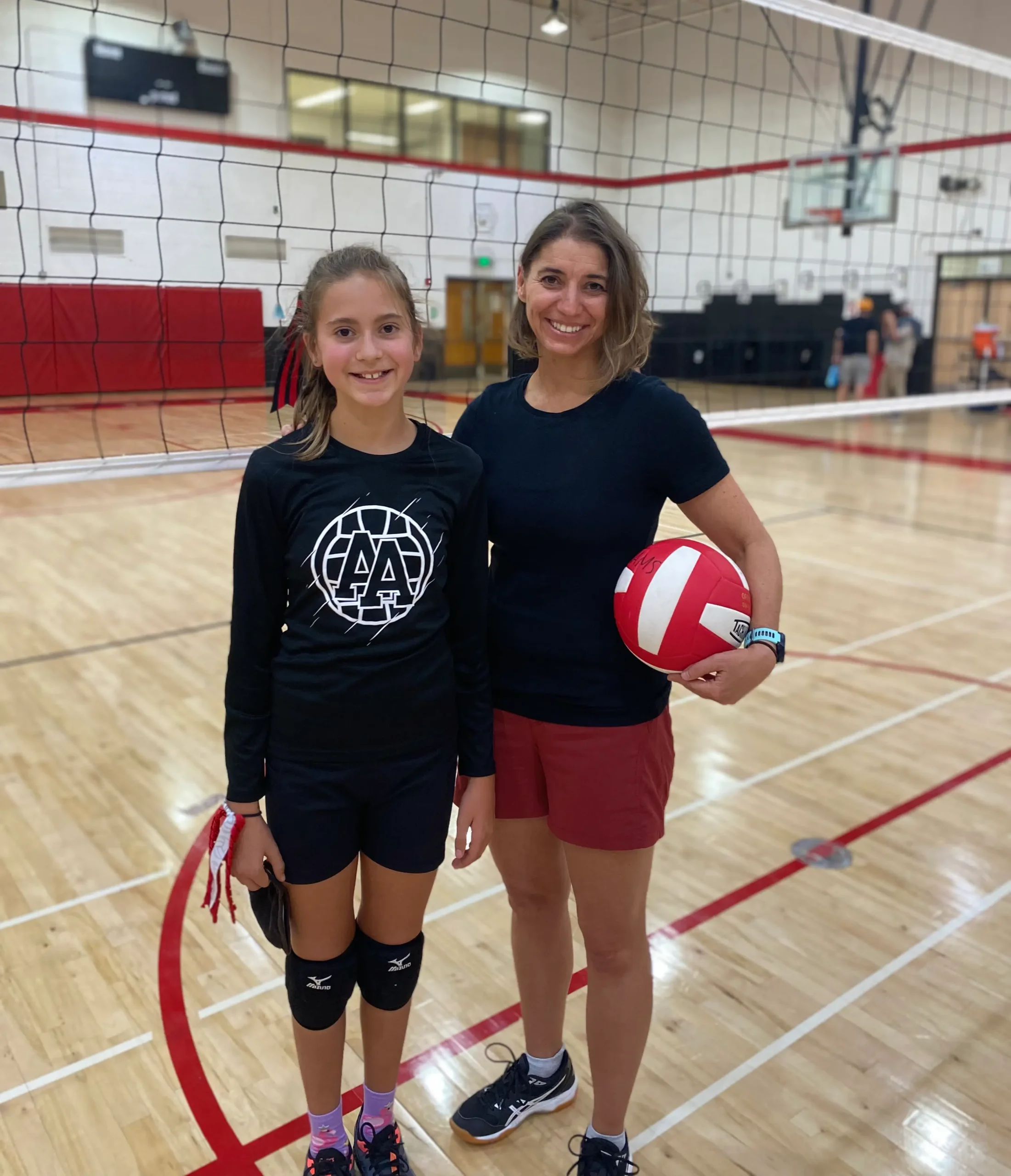 Pamela coaching oldest daughter Maya in 2021